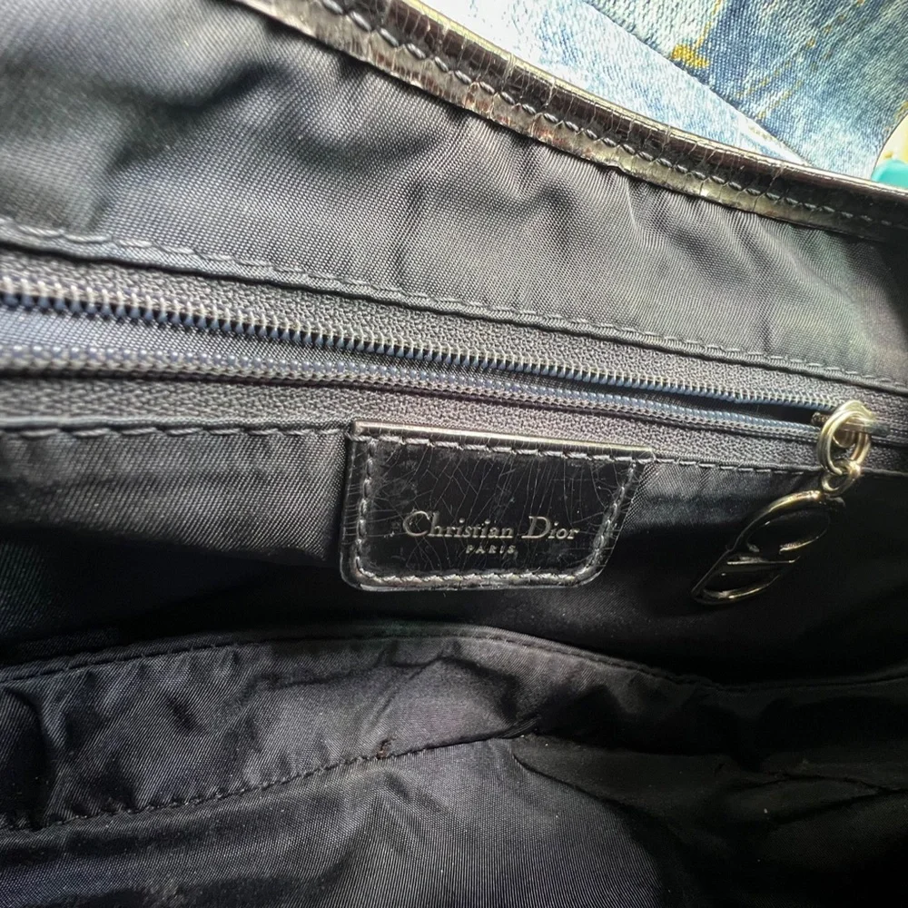 Vintage Christian Dior Denim Saddle Bag - Picture 14 of 15